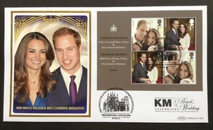 GB QEII Benham 2011 Royal Wedding M/Sheet on First Day Cover, Westminster S/H/S - Picture 1 of 2