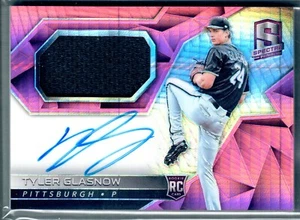 2017 Chronicles Spectra Tyler Glasnow Rookie Jersey Auto Pink Prizm #/49 - Picture 1 of 2