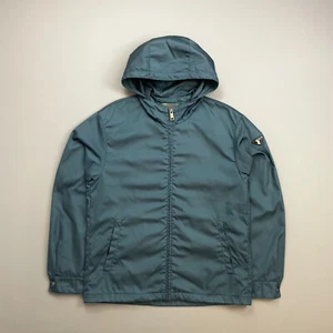 Prada Mainline Teal Blue 2014 Nylon Hooded Plaque Jacket - 48 (M/L) - Picture 1 of 16