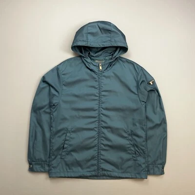 Prada Mainline Teal Blue 2014 Nylon Hooded Plaque Jacket - 48 (M/L) - Image 1 of 4