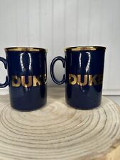 DUKE University Mug England Tams Navy Blue Gold Lettering Gold Rim