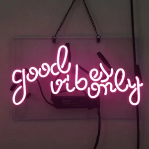 Good Vibes Only Neon Signs For Beer Bar Restaurant Pub Store Man Cave Wall 14x9 - Picture 1 of 1