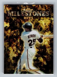 1999 Topps Finest Milestones Insert Barry Bonds #M6 Serial #d 1573/3000 Giants