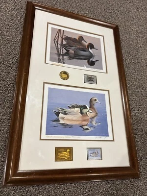 1983/84 Federal Duck Stamp Prints framed Golden Edition Medallion Limited Set - Image 1 of 4