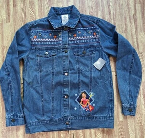 Disney Kids Girls Size 9/10 Medium Elena of Avalor Blue Denim Jacket Embroidered - Picture 1 of 16