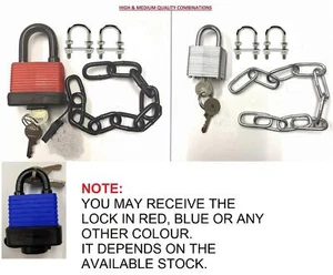 Wheelie Bin Lid Chain Lock System Easy to Install Stop ID Theft & Stop Fly Tip - Picture 1 of 12