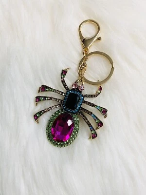 Llavero Araña Bolso Dije Multicolor Nuevo Hecho a Mano Hágalo Usted Mismo Regalo de Halloween Foto 1 de 4