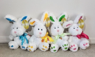 Chantilly Lane Brite Spots PBC Plush 8" Rabbits Bunnies Easter Peter Cottontail - Image 1 of 4