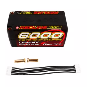 Gens Ace Redline 6000mAh 15.2V 130C 4S HardCase HV LiPo Battery Für 1/8 RC Auto - Bild 1 von 5
