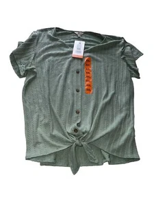 Weatherproof Vintage Size 2XL Short Sleeve Top Buttons Poly Rayon Spandex #2200 - Picture 1 of 5