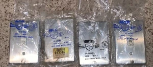 4 NEW 630 Stainless Steel Wall Phone Jack Mounting Plate w/Screw Terminals - Picture 1 of 2