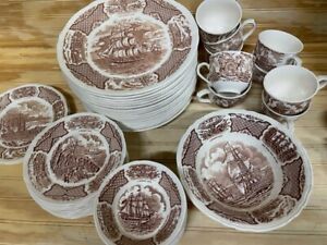 Fair Winds Meakin Staffordshire England Historical Scenes Sailboats Replacements