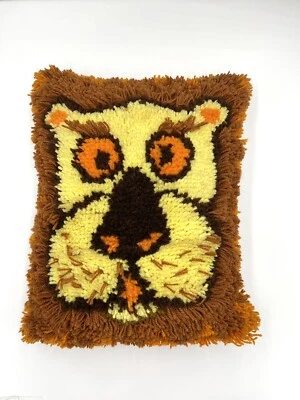 Vintage Swag Lion Pillow Cotton Stuffed Retro Animals Jungle Decorative Large - Image 1 of 4