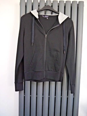 New Ex Chain Store Black & grey hooded zip up jacket size 8 hoody hoodie - Image 1 of 4