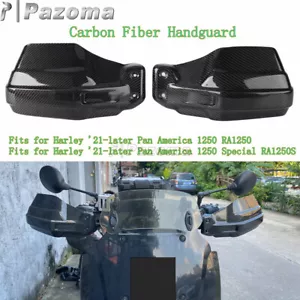 Carbon Fiber Handguard Protector For Harley Pan America 1250 RA1250 2021-2023 - Picture 1 of 10