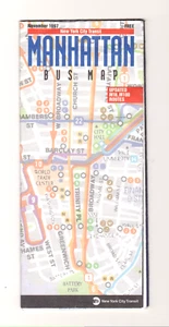 Vintage November 1997 Manhattan Bus Map MTA New York City - Picture 1 of 2