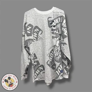 Disney 100 Mickey Mouse Sound Cartoons Gray & White Spirit Jersey Adults Medium - Picture 1 of 2