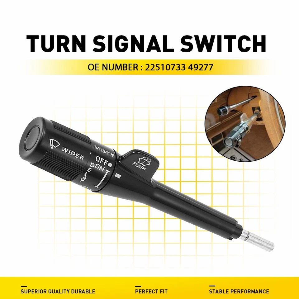 Interruptor de palanca de limpiaparabrisas de retardo de señal de giro Dorman negro para camioneta GM Olds Foto 1 de 4