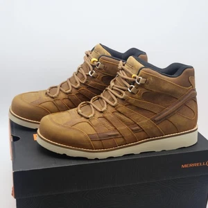 NEW Merrell Moab 2 Mid Craft Oak Boots Men's 10 Leather Brown 2 Set of Laces - Picture 1 of 10