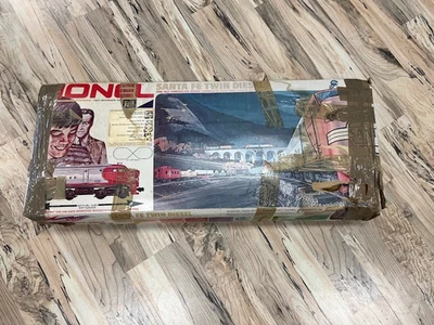 Vintage Lionel Santa Fe Twin Diesel Electric Train Set With Box O-scale 1970's - Image 1 of 4