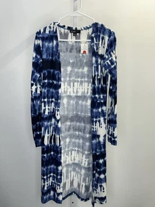 Love Damen Batik blau/weiß leichte Strickjacke, Größe M. Neu mit Etikett. 2S - Bild 1 von 7