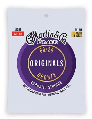 Martin M140 Light Acoustic Guitar Strings - Image 1 of 2