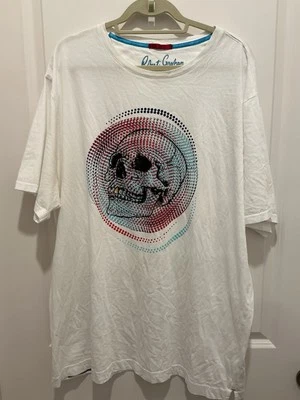 Robert Graham T-shirt 2 XL Mens Geometric Scattered Skull Artistic Colorful Bold - Image 1 of 4