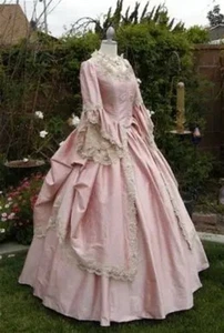 Marie Antoinette Fantasy Prom Party Gown Stain Gothic Corset Evening Dresses - Picture 1 of 7
