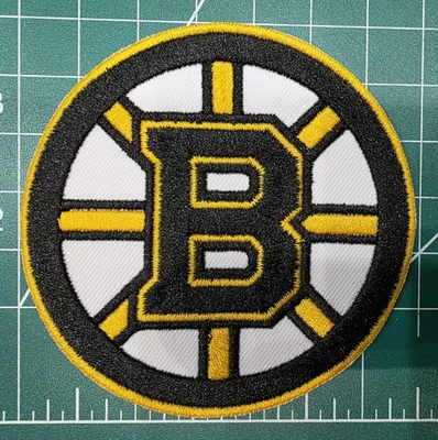 AWARENESS VINYL Boston Bruins logo nhl 3.75" Iron On Embroidered Patch shoulder
