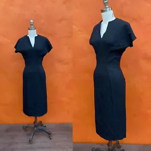 Vintage Pat Hartley 50er Jahre schwarzes Wackelkleid *Gothabilly Dark Pinup Rockabilly - Bild 1 von 6