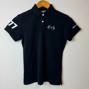 HELLY HANSEN Polo shirts One Point Logo embroidery Short sleeve Size S Black - Picture 1 of 6