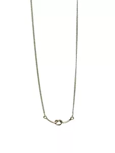 Collana con ciondolo tono argento barra nodo delicato vintage 20” amore moda costume - Foto 1 di 24