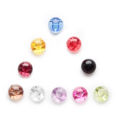 50pcs Transparent Round Acrylic Buttons Decor Clothing Sewing Scrapbooking 12mm - Image 1 of 2