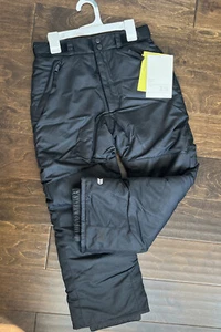 Kids Snow Pants Ski Snowboard Wind Water Resistant Black Unisex Size M 8/10 NWT - Picture 1 of 7