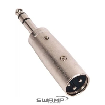 SWAMP INDUSTRIES XLR MALE to STEREO TRS 6.35mm 1/4" MALE - Audio Adapter