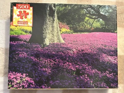 VTG Hoyle Crown Collection 500 Piece 14X18 Puzzle USA Oak Gardens Landscape - Image 1 of 4
