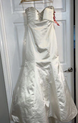 Mori Lee Madeline Gardner Wedding Dress 8 READ Strapless Bridal USA - Image 1 of 4