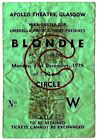Blondie 12/31/79 Glasgow Scotland UK The Apollo Ticket Stub (Recorded for DVD!)
