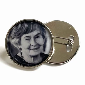 Personalised Silver Photo Tie Pin Brooch Badge Memory Gift Wedding Keepsake 25mm - Picture 1 of 1