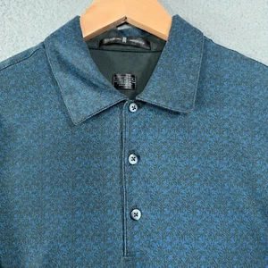 Tiger woods Golf Polo shirt Large Large Blue green Floral Nike Vintage Y2K - Picture 1 of 14