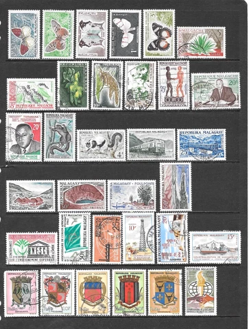 MADAGASCAR  VARIOUS MH/USED POSTAGE & AIRMAIL ISSUES   1960 to 1965 Cover