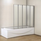 Aica 4/5 Fold 800/900/1000/1200mm Folding  Screen Glass Panel Over Bath Shower