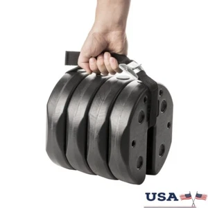 Outdoor Canopy Weights Set 40 lbs Portable Tent Umbrella Interlocking Design New - Picture 1 of 9