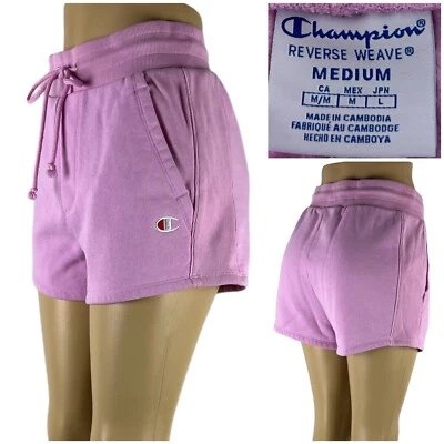 Champion Reverse Weave Sweat Shorts Womens Medium Comfy Gym Purple Lavender EUC - Image 1 of 4