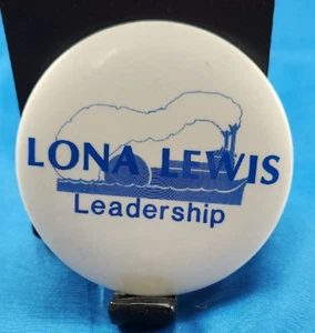 Vintage Pin Button 3" Lona Lewis Leadership FREE SHIPPING! - Picture 1 of 2