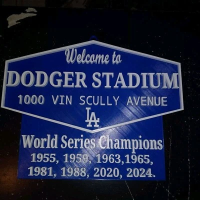 LA DODGERS 3D Stadium World Series Sign MLB BASEBALL  15"×14" - Image 1 of 4