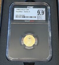 1988 1/10 oz $5 Gold American Eagle NGCX 9.9 MS69 Vault Box Series 5