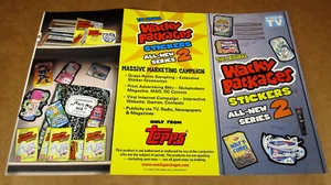 2005 Topps Wacky Packages tutta nuova serie 2 ANS2 BROCHURE CAMPAGNA MARKETING quasi nuova - Foto 1 di 2