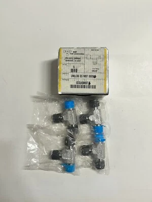 Qty 4 Male Run Street Tee 3/8" Tube x 3/8" Tube x 3/8" npt Compression ISSU6MRT6 - Image 1 of 4