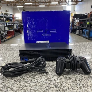 Sony PlayStation 2 PS2 SCPH-30000 Negro Consola de Juegos Caja Disco Japonés NTSC-J FS - Imagen 1 de 8
